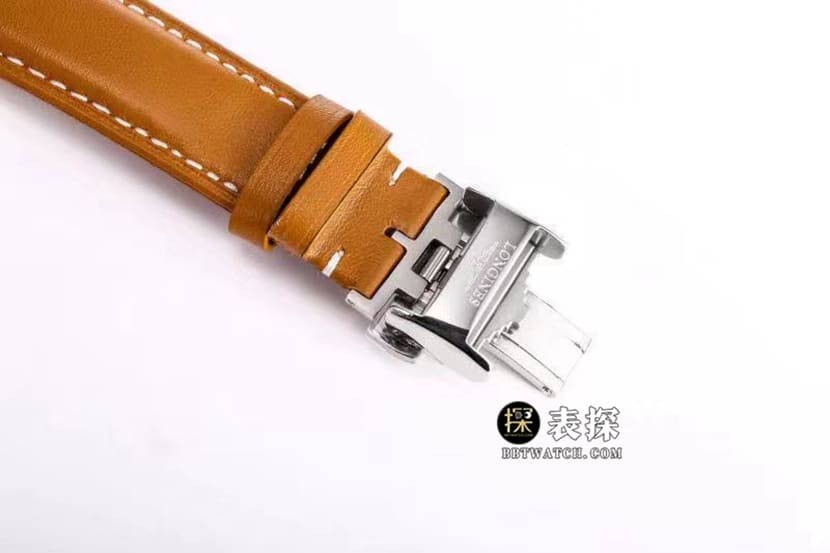 运动浪琴1:1复刻手表男士碳黑皮带款L3.812.4.63.2表扣实拍图