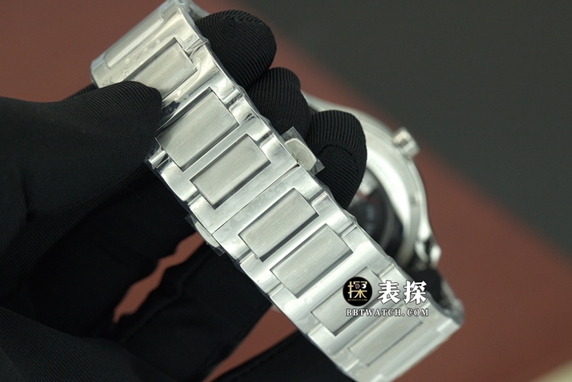 MKS厂PIAGET POLO伯爵1:1复刻手表蓝盘钢带款G0A41002表带实拍图