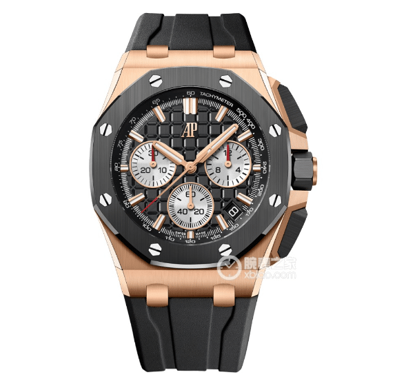 APF Offshore Audemars Piguet 1:1 Replica Watches Black Plate Rose Gold Rubber Model 26420RO.OO.A002CA.01