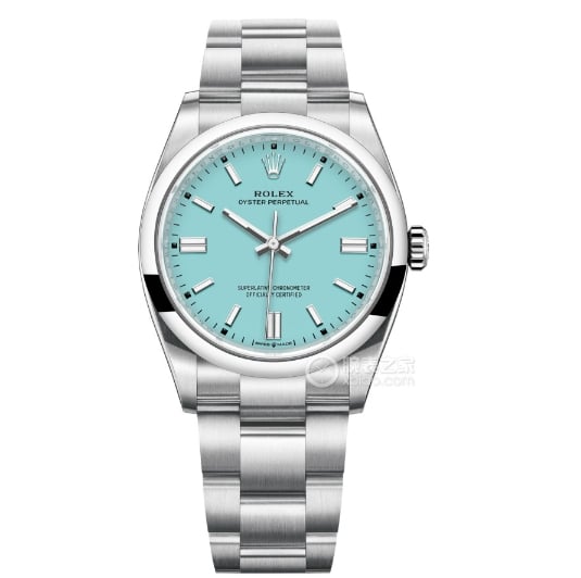 EW Oyster Perpetual Rolex 1:1 Replica Watches Turquoise Blue Plate 31MM Steel Strap Model m277200-0007