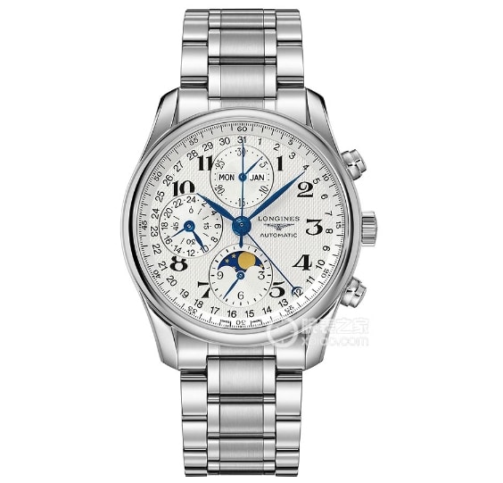 LGS Watchmaking Tradition Longines 1:1 Replique Montres Plaque d'Argent Blé Décoré Phase de Lune Bracelet Acier Modèle L2.673.4.78.6