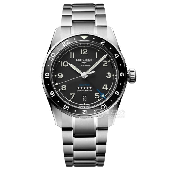 Sport Longines 1:1 replica watches men's black disk steel belt models L3.812.4.53.6