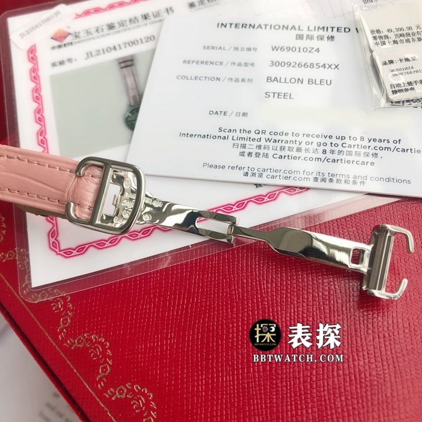 卡地亚一比一,原单蓝气球复刻表,表扣图