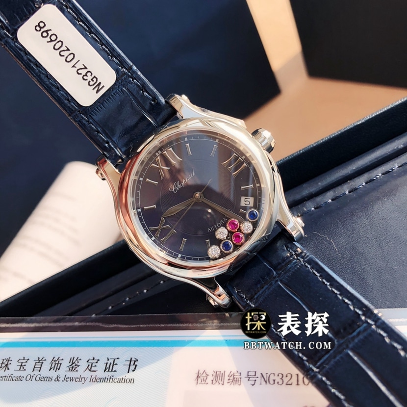 萧邦天花板复刻手表,原单快乐钻复刻表,正面图