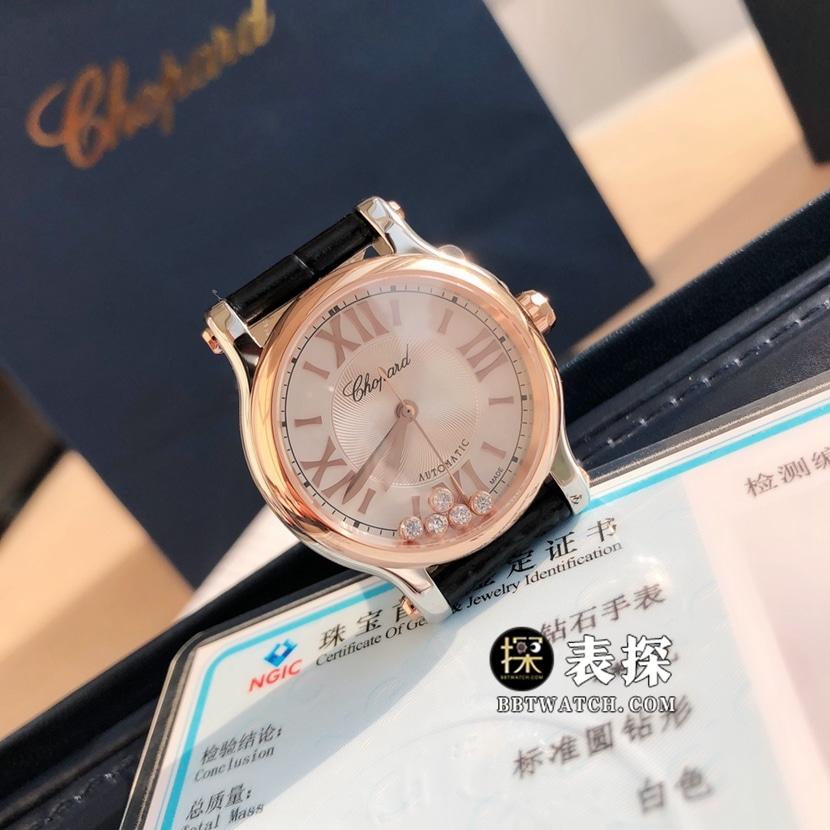 萧邦顶级复刻手表,原单快乐钻复刻表,正面图