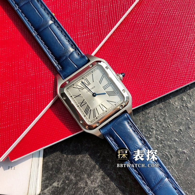 卡地亚经典复刻手表,原单山度士复刻表,正面图