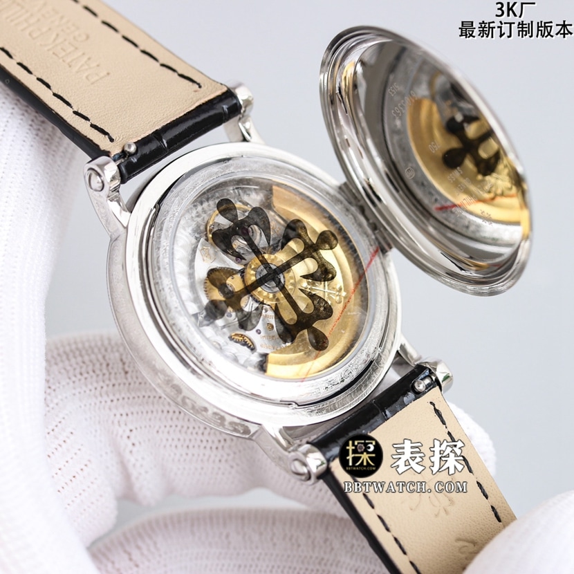 3K古典百达翡丽1:1复刻手表银白盘皮带款5153G-010机芯图