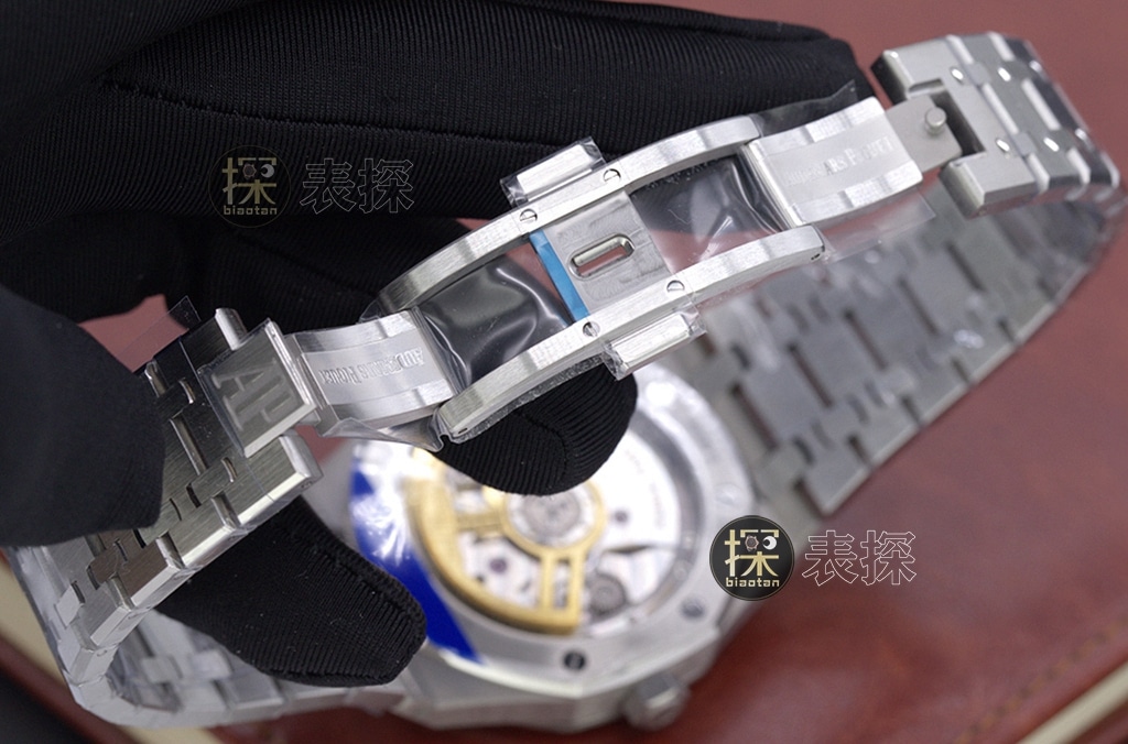 APS皇家橡树爱彼1:1复刻手表黑盘钢带款15510ST.OO.1320ST.07表扣图
