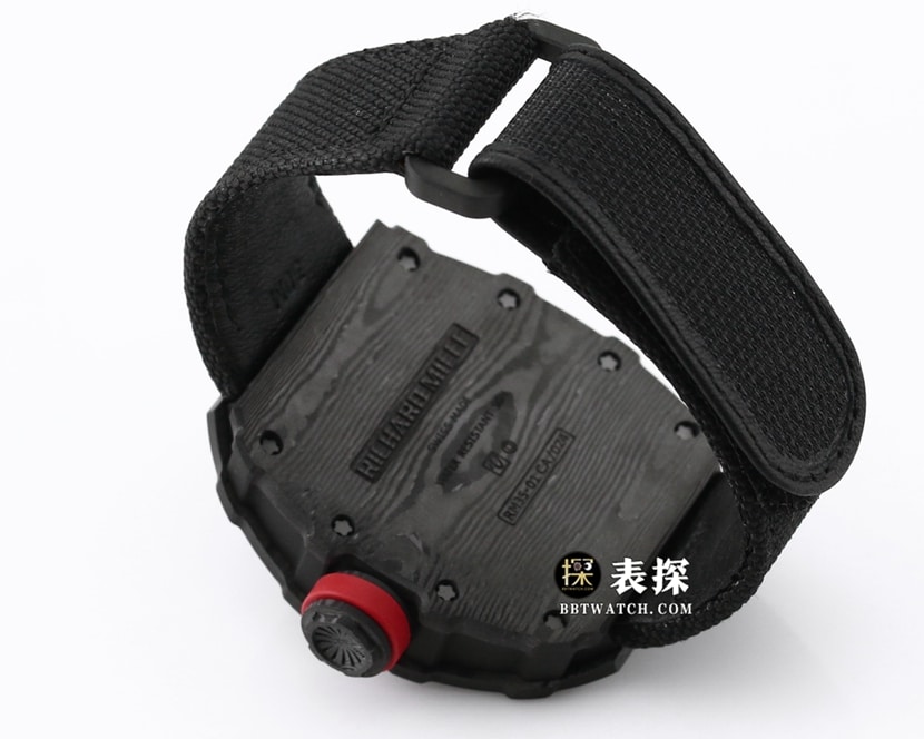 BBR RM 35-01理查德米勒1:1复刻手表男士黑盘黑色魔术贴表带表带实拍图
