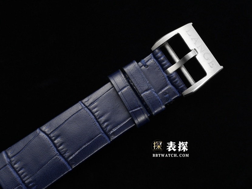 F8萨克森朗格1:1复刻手表蓝色盘皮带款205.086表扣实拍图