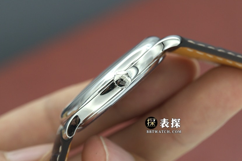 浪琴天花板手表,KY制表传统复刻表,侧面实拍图
