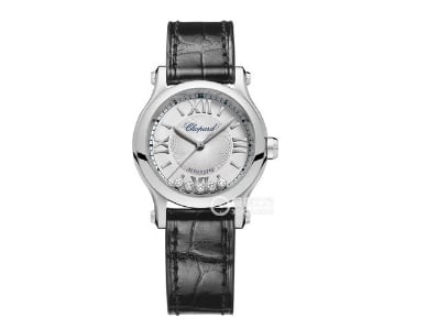 YF Factory Happy Diamond Chopard 1:1 réplique montres argent disque blanc 5 diamants mobiles modèles ceinture 278573-3001