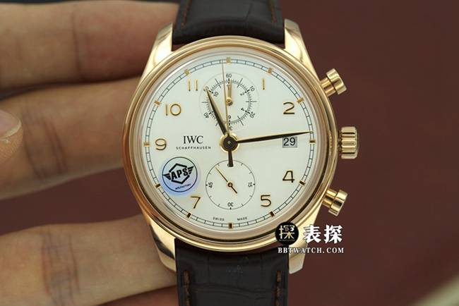 APS factory Portuguese Universal 1:1 replica watches silver white panda disk mechanical belt models IW390301