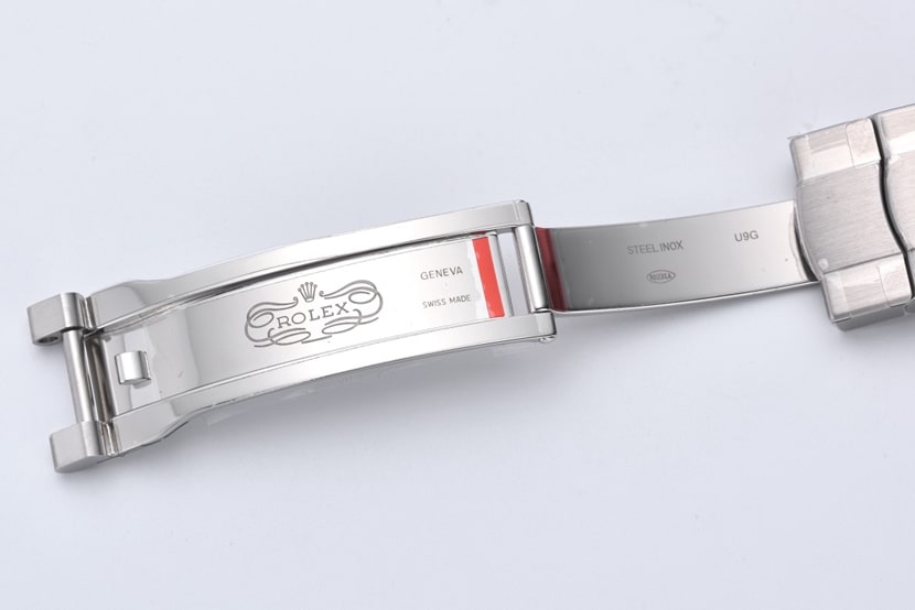 C厂蚝式恒动劳力士1:1复刻手表银盘钢带款m124300-0001表扣实拍图