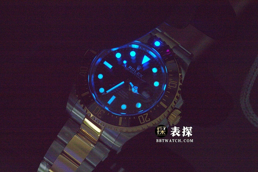 VS厂海使型劳力士1:1复刻手表黑盘间金钢带款m126603-0001夜光实拍图