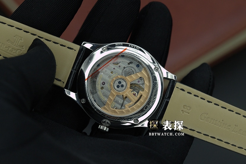AG大师积家1:1复刻手表银灰盘月相皮带款1258420背面实拍图