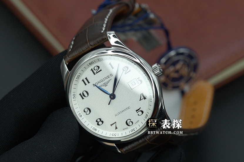 KY制表传统浪琴1:1复刻手表银盘蓝钢指针皮带款L2.793.4.78.3整体实拍图