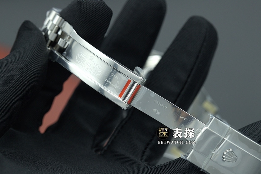 C厂日志型劳力士1:1复刻手表夜光蓝盘五排钢带款m126334-0002表扣实拍图