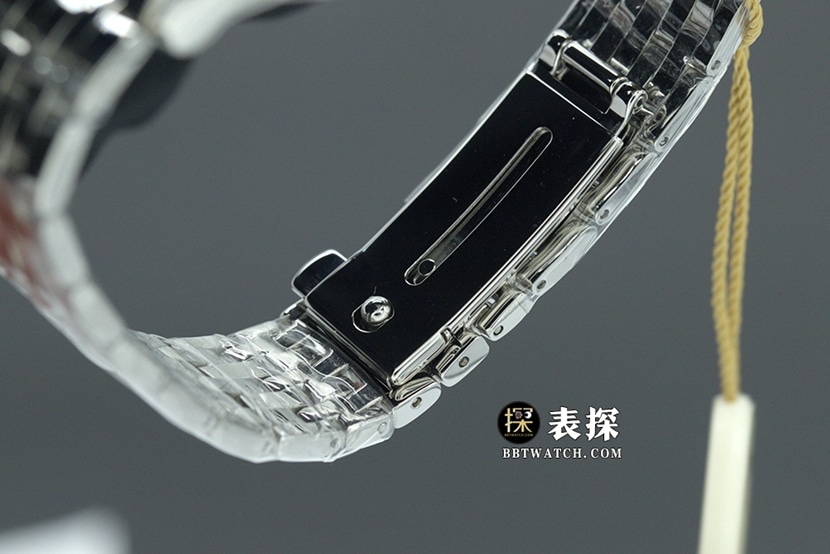 原单碟飞欧米茄1:1复刻手表灰盘钢带款424.10.40.20.06.001表扣实拍图
