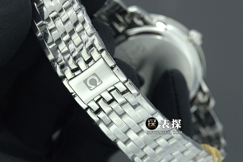 原单碟飞欧米茄1:1复刻手表灰盘钢带款424.10.40.20.06.001表带实拍图