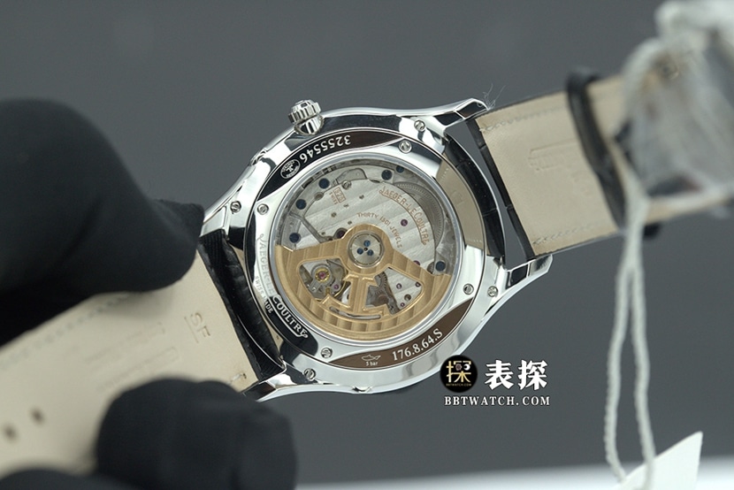 ZF厂大师积家1:1复刻手表银盘月相皮带款1368430背面实拍图