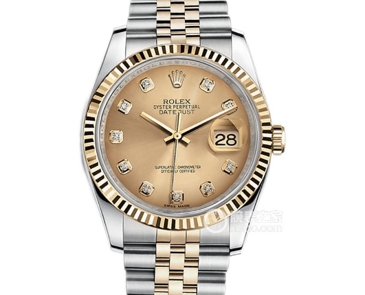 Logo Rolex 1:1 Replica Watches Olive Green Plate Champagne Plate Intergold Steel Strap