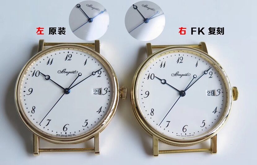 FK厂经典宝玑1:1复刻手表5177BA/29/9V6对比正品评测正面对比图