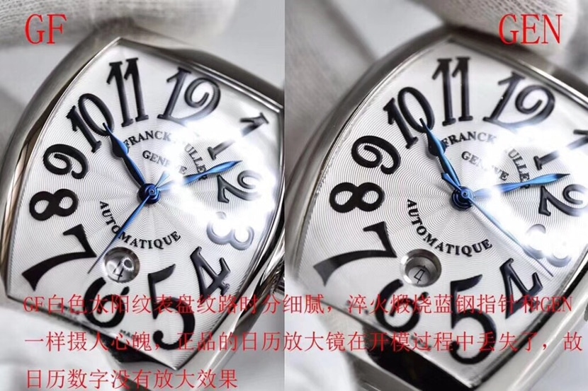 法穆兰1:1复刻手表,gf顶级复刻表,正面对比图