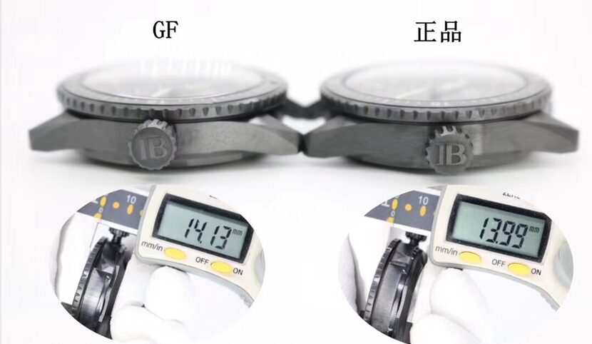 宝珀1:1复刻手表,gf五十噚复刻表,侧面对比图