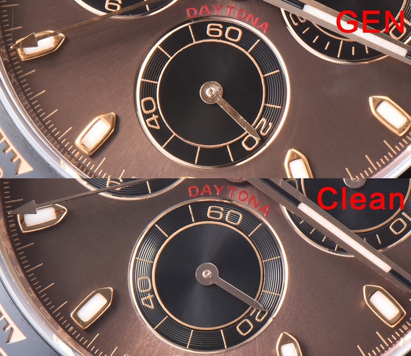 迪通拿C厂劳力士1:1复刻手表M116515LN-0041对比正品评测正面对比图