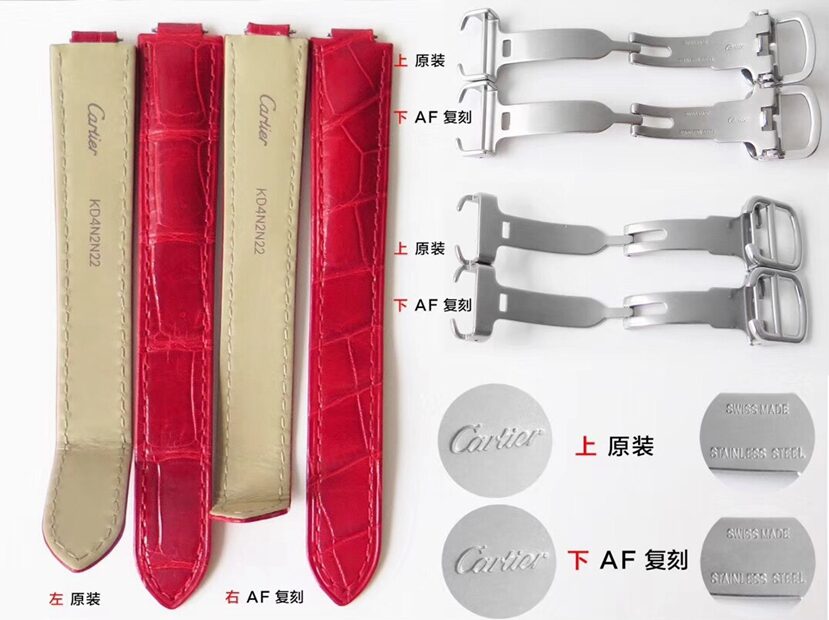 AF厂蓝气球卡地亚1:1复刻手表WSBB0022对比正品评测表带对比图