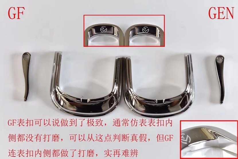 GF厂法穆兰1:1复刻手表对比正品评测侧面对比图