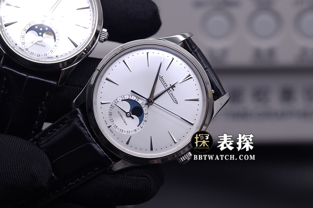 APS月相大师积家1:1复刻情侣表白盘黑皮带正面图
