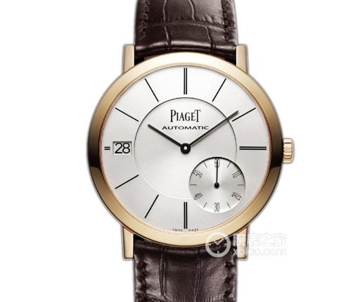TW Piaget 1:1 réplique montres or rose chronographe disque blanc bracelet cuir marron