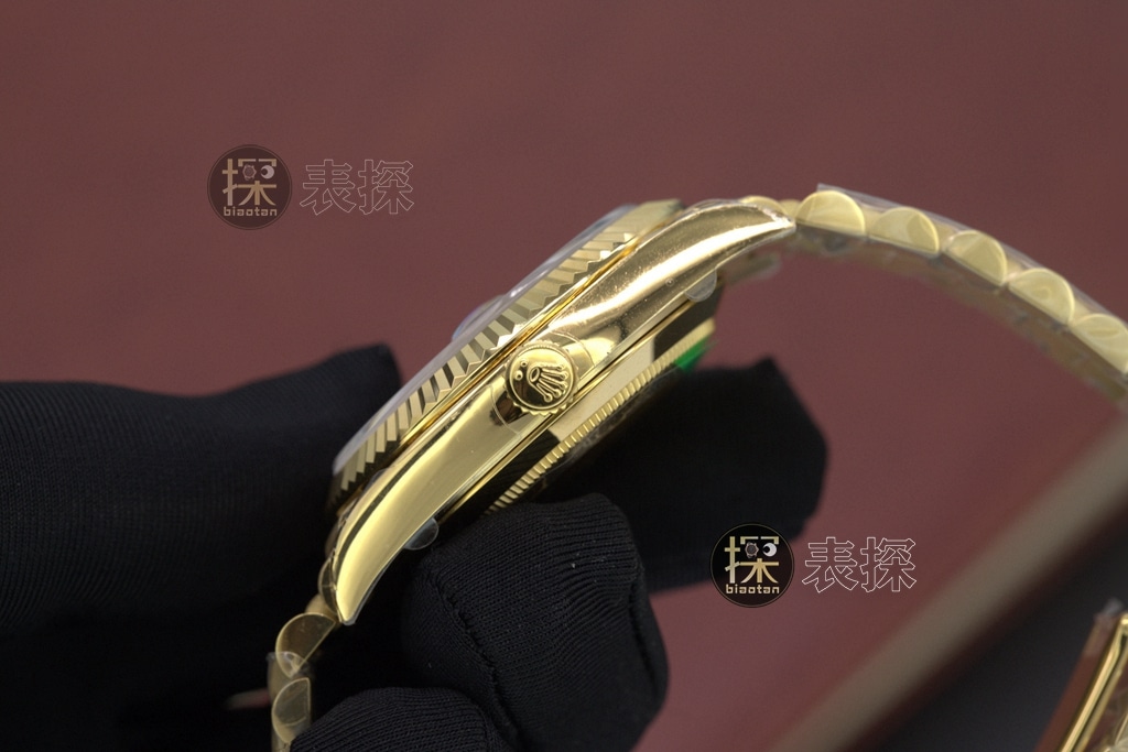 劳力士1:1复刻手表,日历型复刻表,侧面图