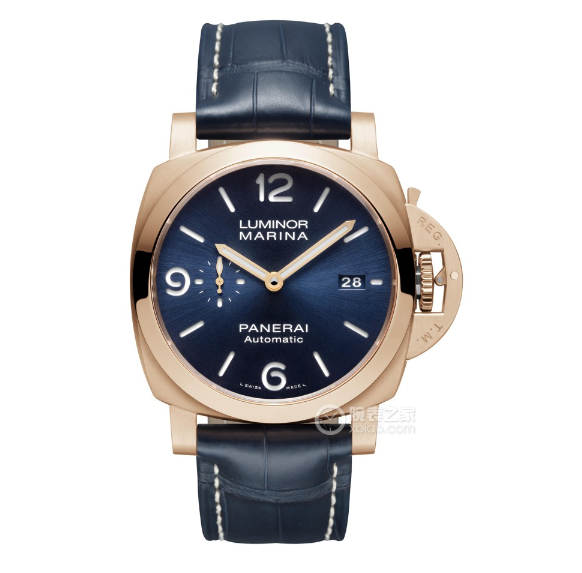 VS Factory PAM01114 Panerai 1:1 Replique Montres Or Rose Disques Bleus