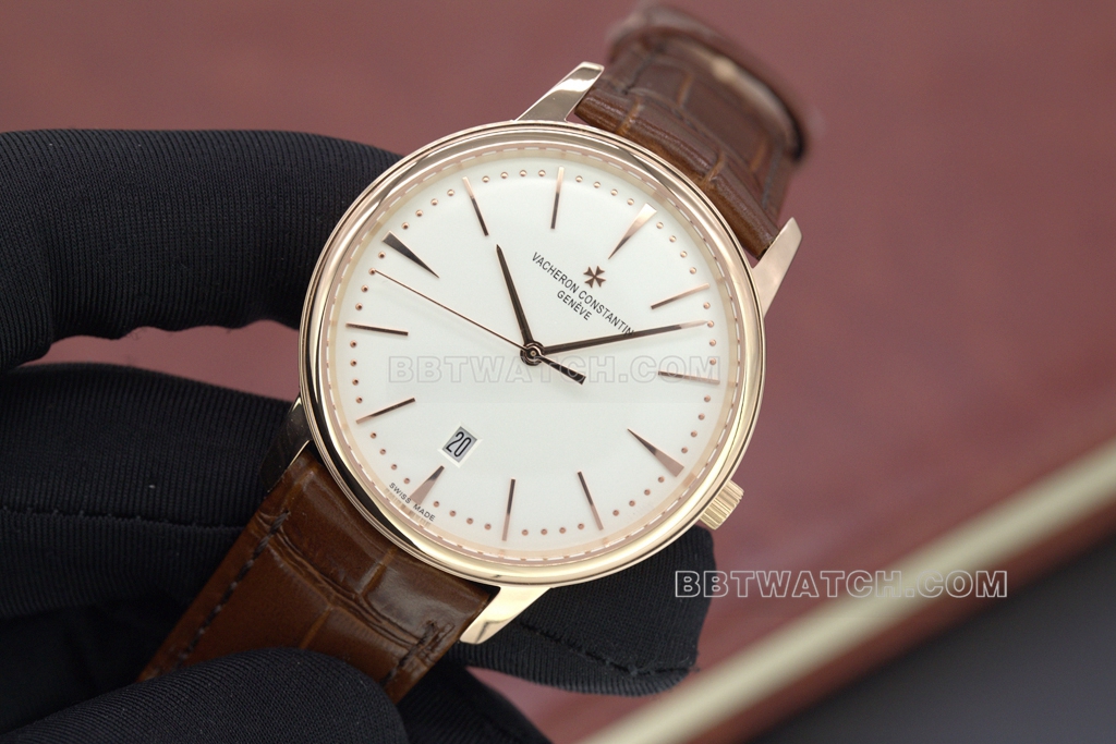 MKS Vacheron Constantin Heritage Top Replica Watches 1:1 open mold rose gold white disk