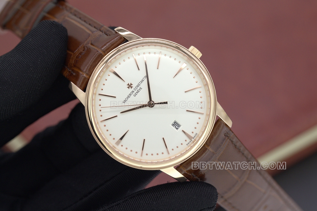 MKS Vacheron Constantin Heritage Top Replica Watches 1:1 open mold rose gold white disk