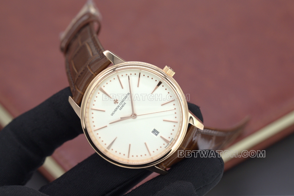 MKS Vacheron Constantin Heritage Top Replica Watches 1:1 open mold rose gold white disk