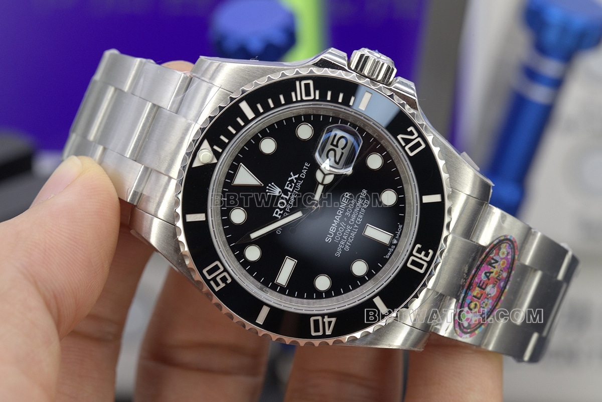 劳力士潜航者型1:1顶级复刻C厂黑水鬼41mm3235机芯男士手表