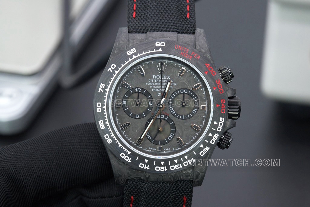 Rolex top 1:1 réplique montres N Factory Daytona fibre de carbone 4130
