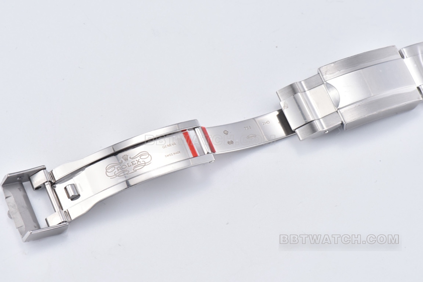 C厂劳力士迪通拿一比一超A精仿珍珠母盘钢带款m116509-0064表扣实拍图