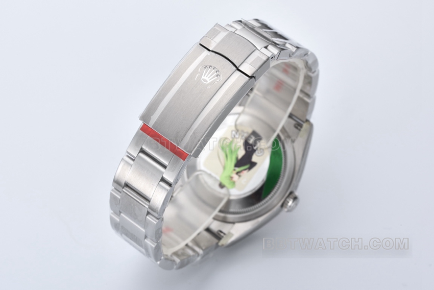 C厂劳力士蚝式恒动一比一超A高仿36mm糖果粉红盘m126000-0008表带实拍图