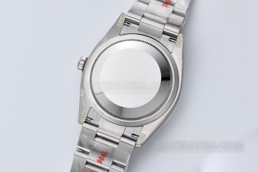 C厂劳力士蚝式恒动一比一超A高仿36mm糖果粉红盘m126000-0008背面实拍图