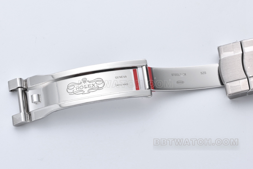 C厂劳力士蚝式恒动一比一超A高仿36mm糖果粉红盘m126000-0008表扣实拍图