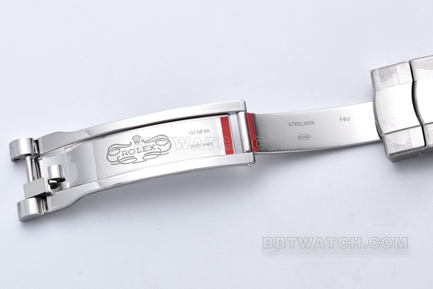 C厂劳力士日志顶级一比一高仿36mm蓝盘坑纹图案m126234-0049表扣实拍图