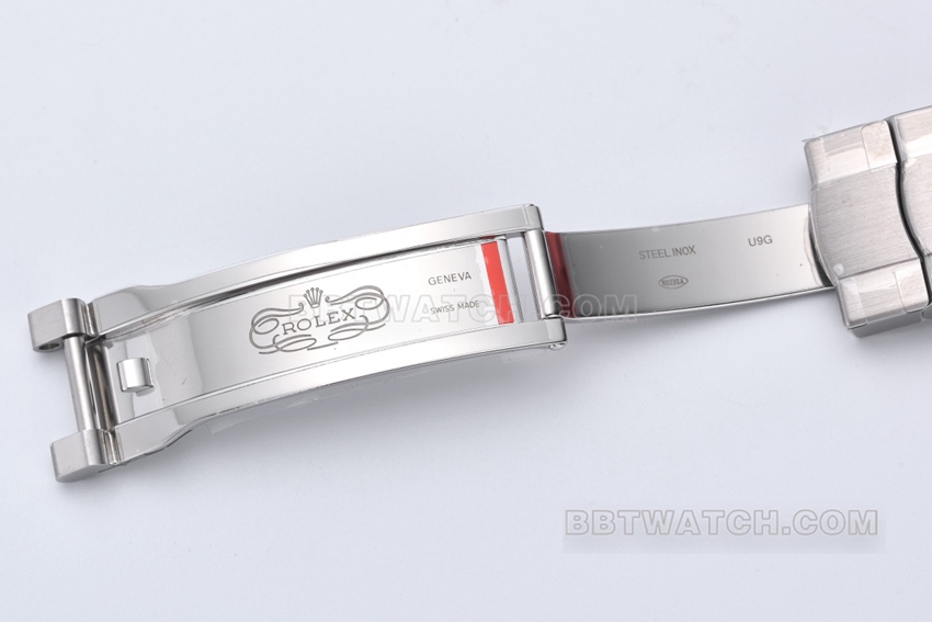 C厂劳力士蚝式恒动顶级一比一精仿41mm银盘m124300-0001表扣实拍图