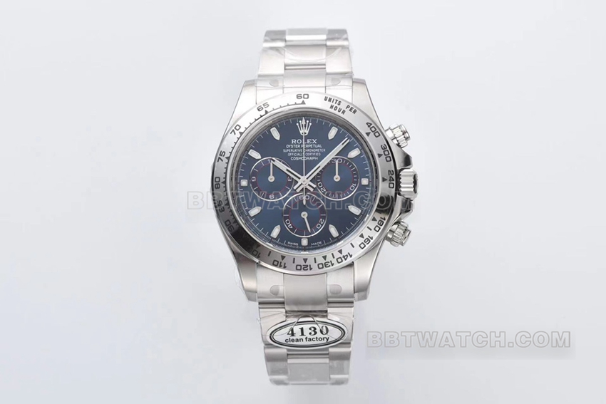 C厂劳力士迪通拿顶级复刻白金蓝猫m116509-0071正面实拍图