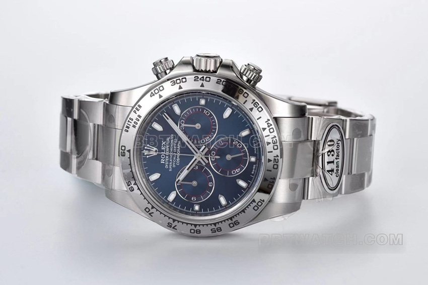 C厂劳力士迪通拿顶级复刻白金蓝猫m116509-0071正面实拍图