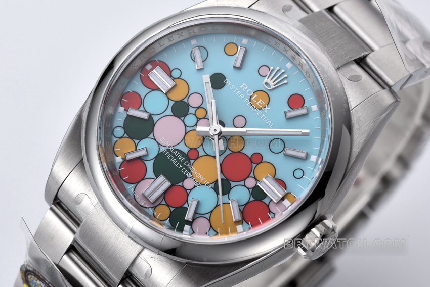 C厂劳力士蚝式恒动一比一顶级复刻36mm泡泡面m126000-0009正面实拍图
